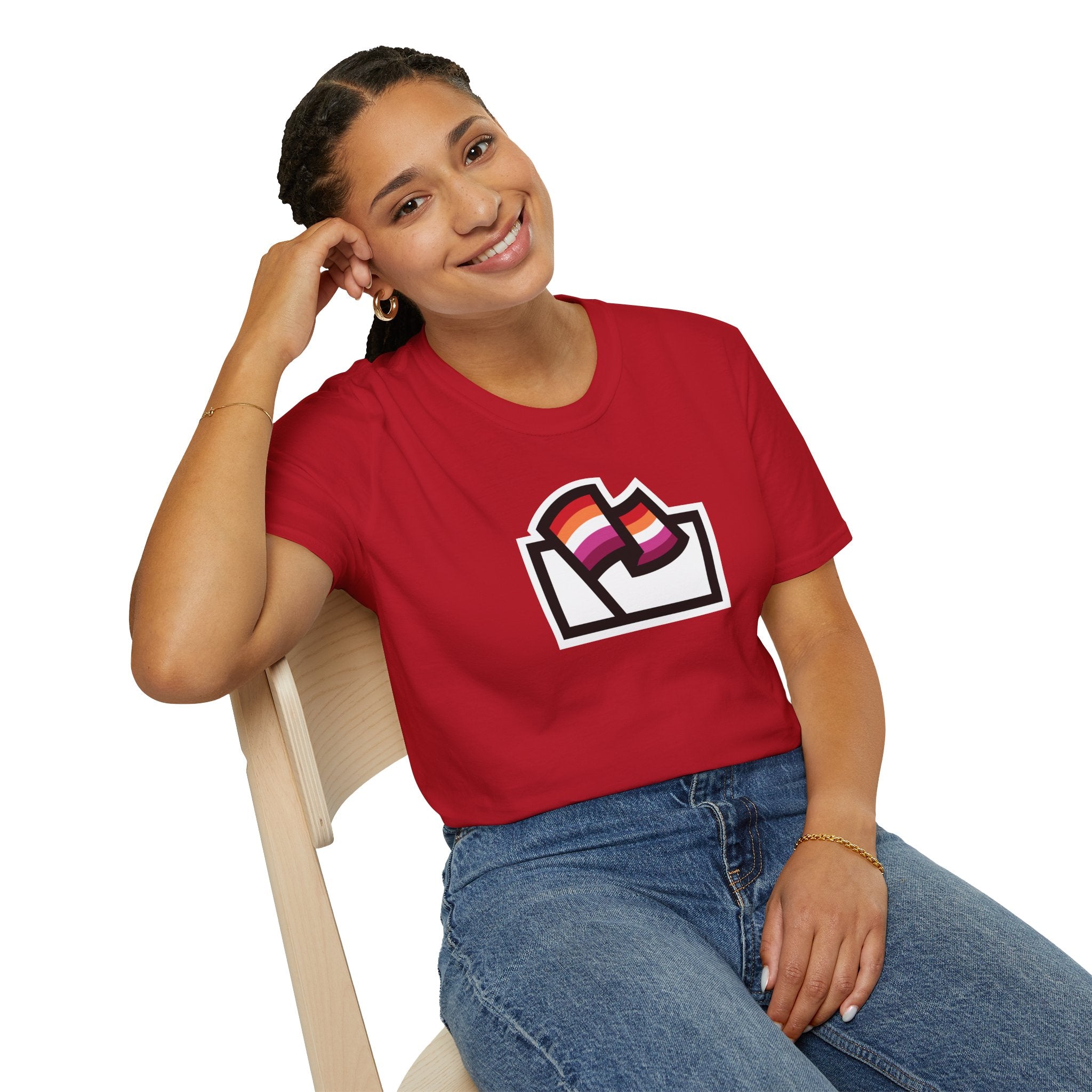 Lesbian Pride Flag Logo Tee