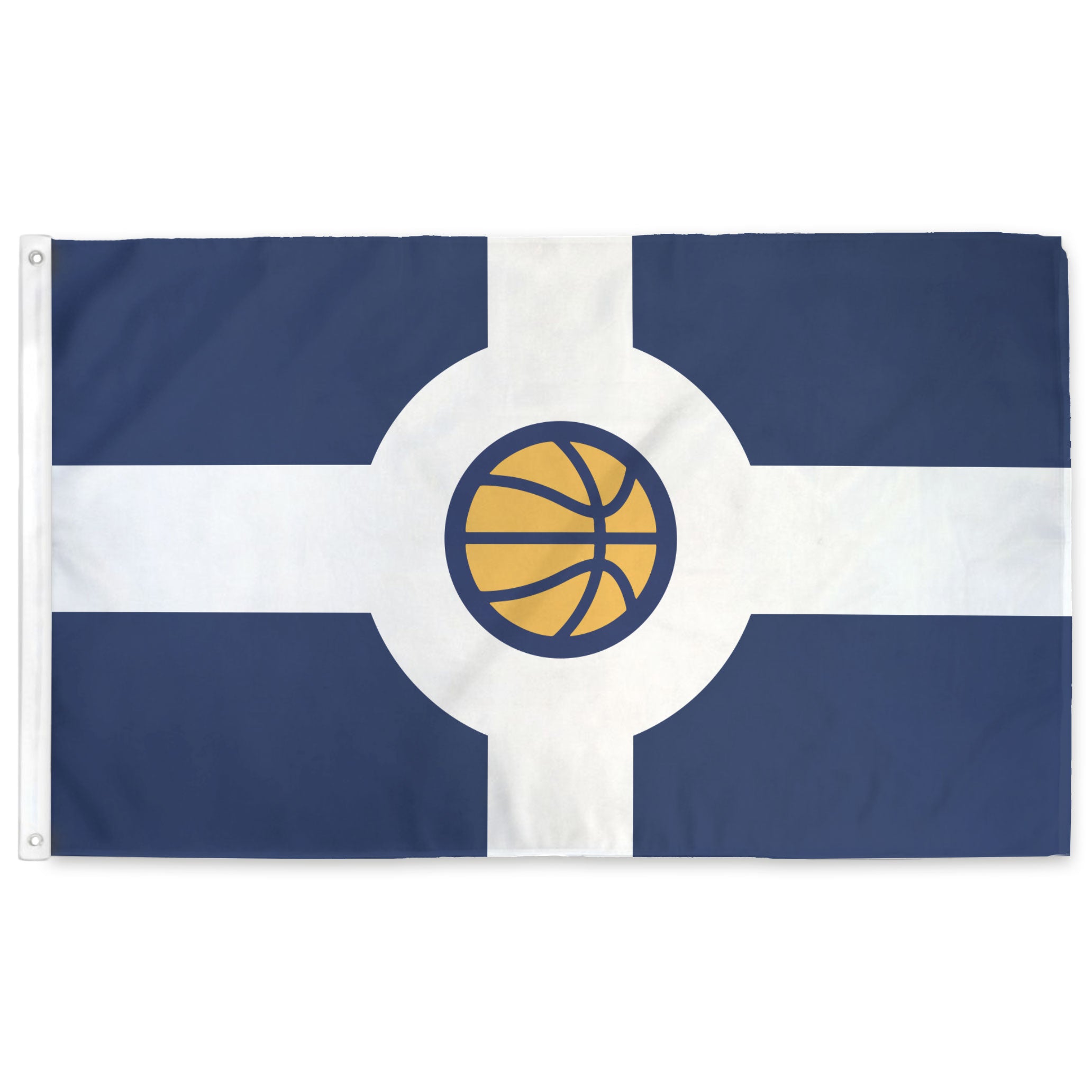Blue & Gold Indianapolis Basketball City Flag