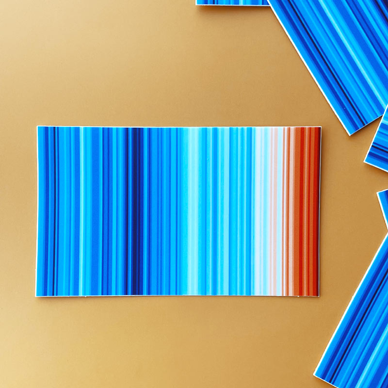 Climate Warming Stripes Sticker