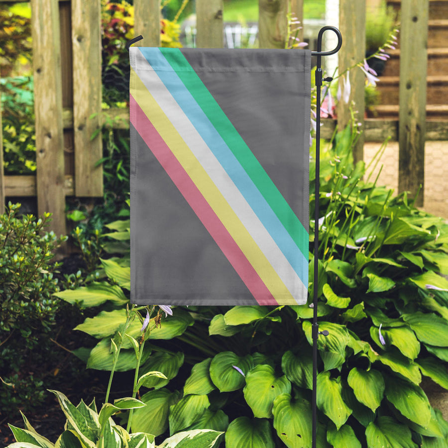 disability pride garden flag designed by Ann Magill