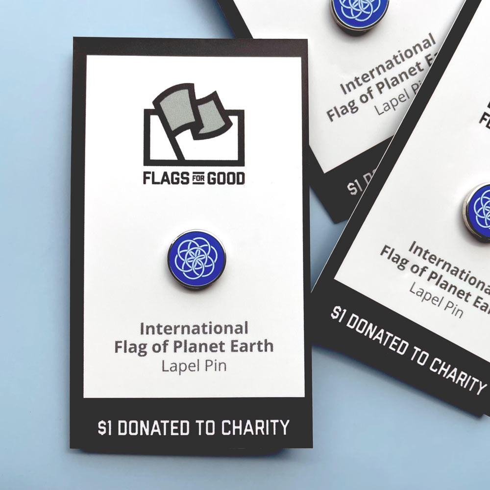 Earth Flag Lapel Pin