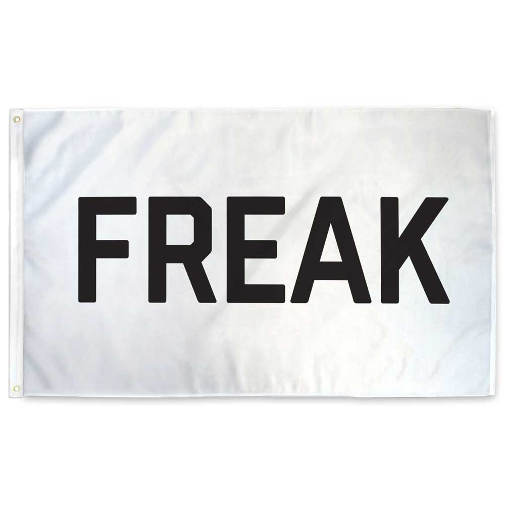 3 x 5 feet single-sided Freak Flag with Grommets
