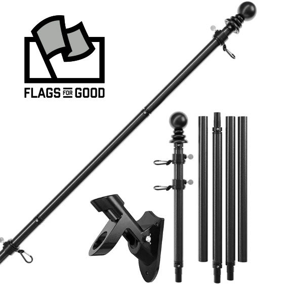 flags for good black flag pole in the american flag bundle collection
