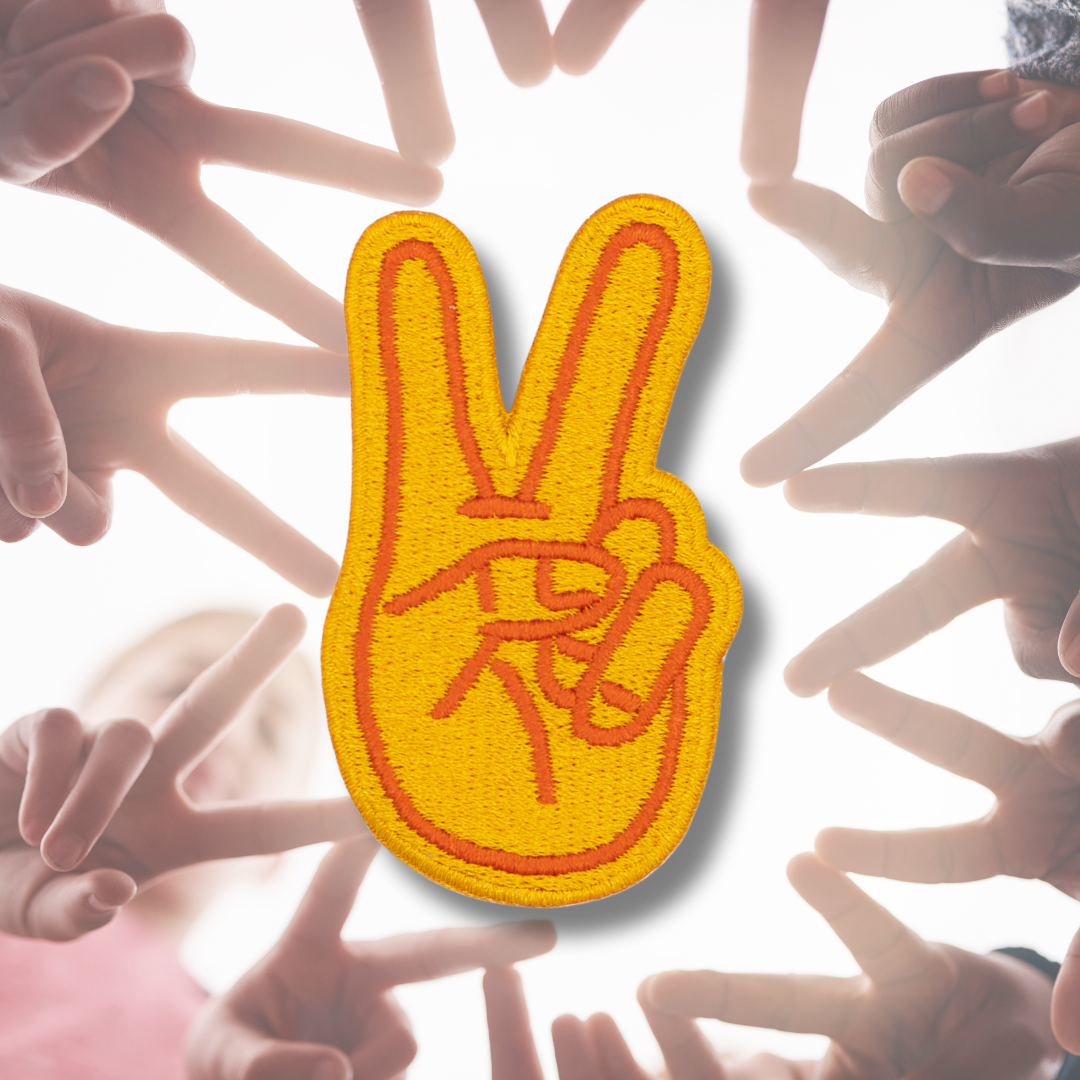 Peace Fingers Stick-On Patch