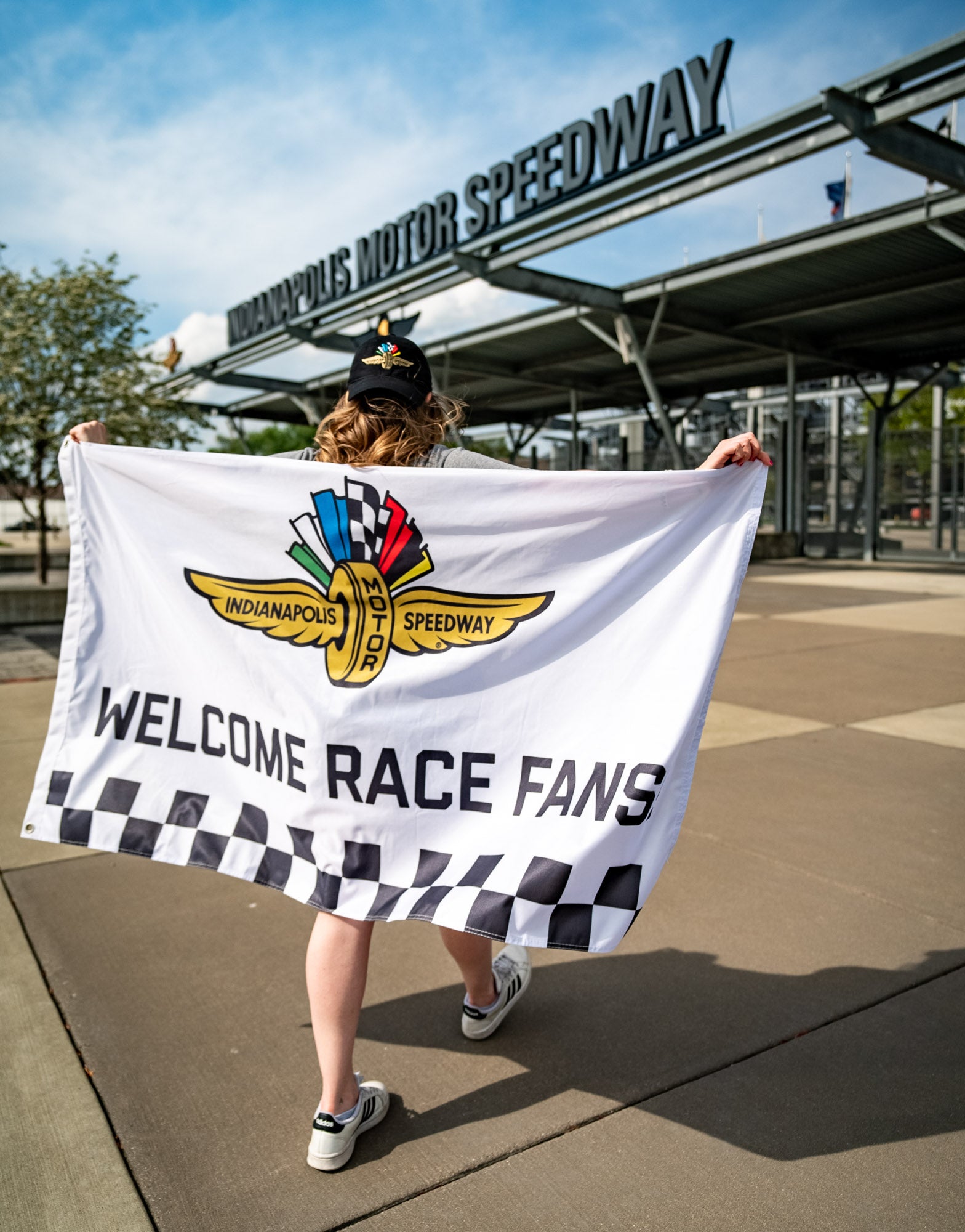 "Welcome Race Fans" Indianapolis Motor Speedway® Checkered Flag