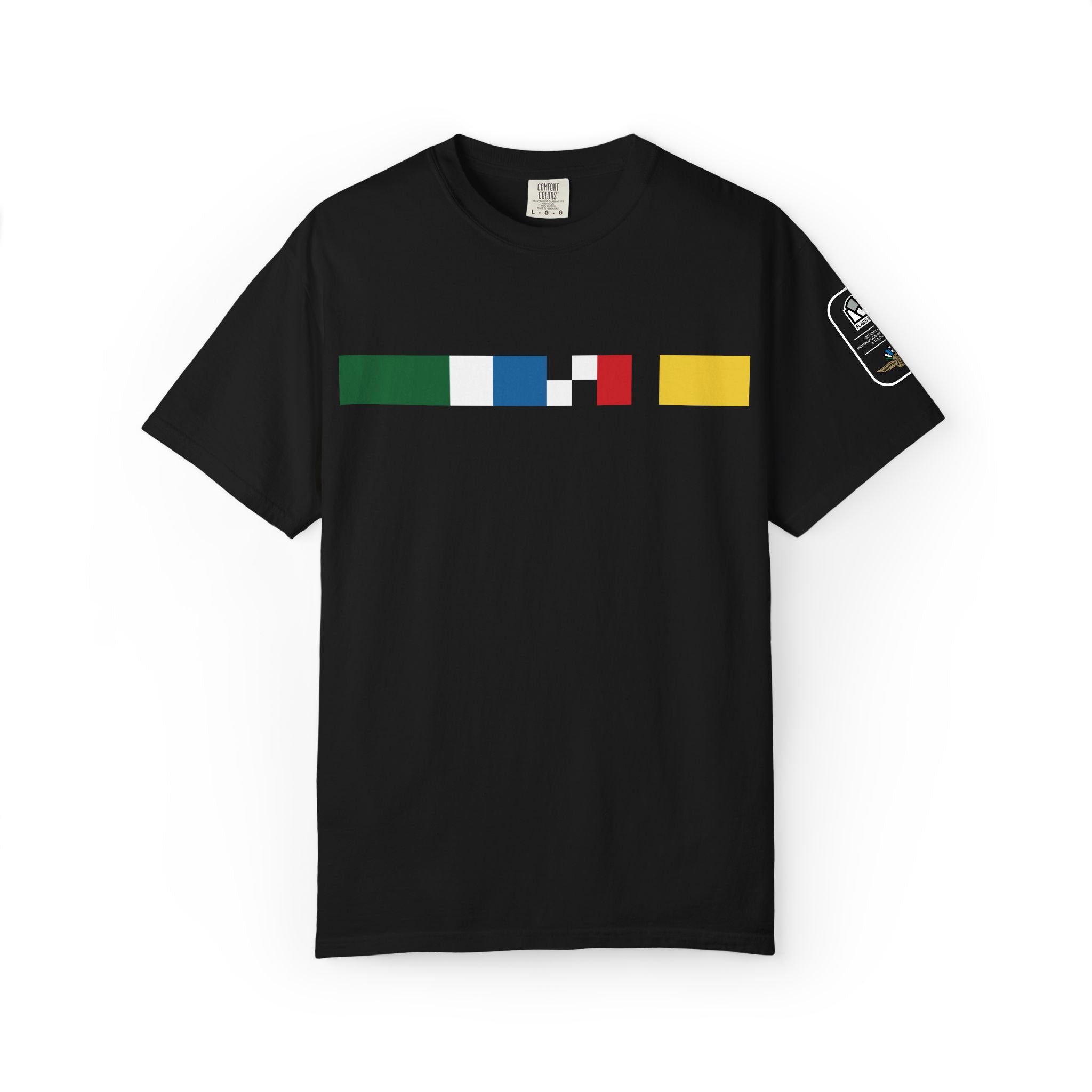 Racing Flags Stripe Tee | Flags For Good X Indianapolis Motor Speedway