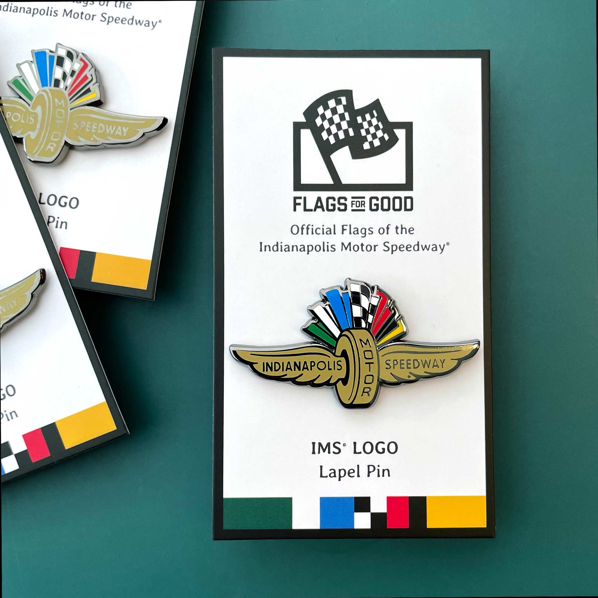 Indianapolis Motor Speedway Wings & Wheel Logo Hard Enamel Pin