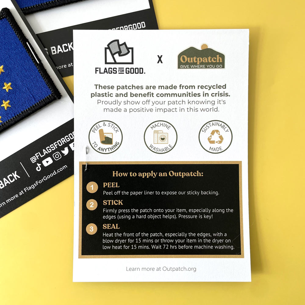 Peel and Stick Patch, Machine Washable, Sustainably Made