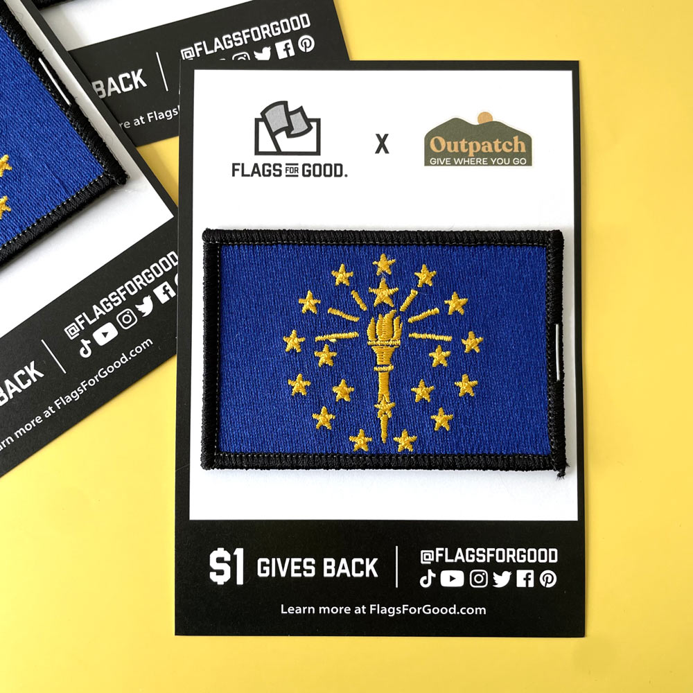 Indiana Stick on Patch Collab by Flags for Good and Outpatch