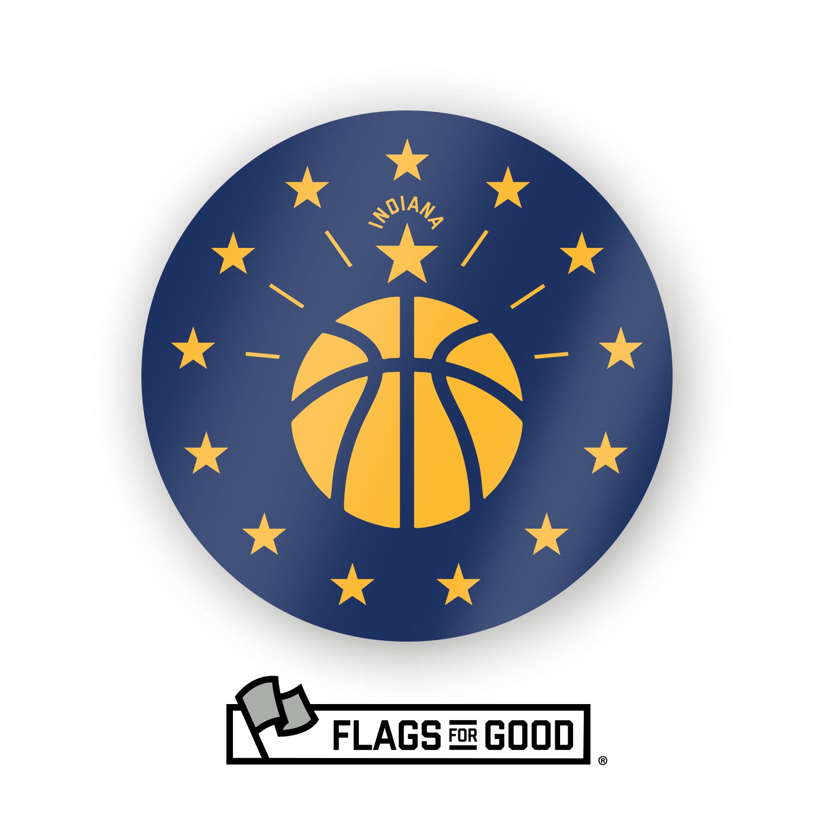 PREORDER Indiana Blue & Gold Basketball Sticker