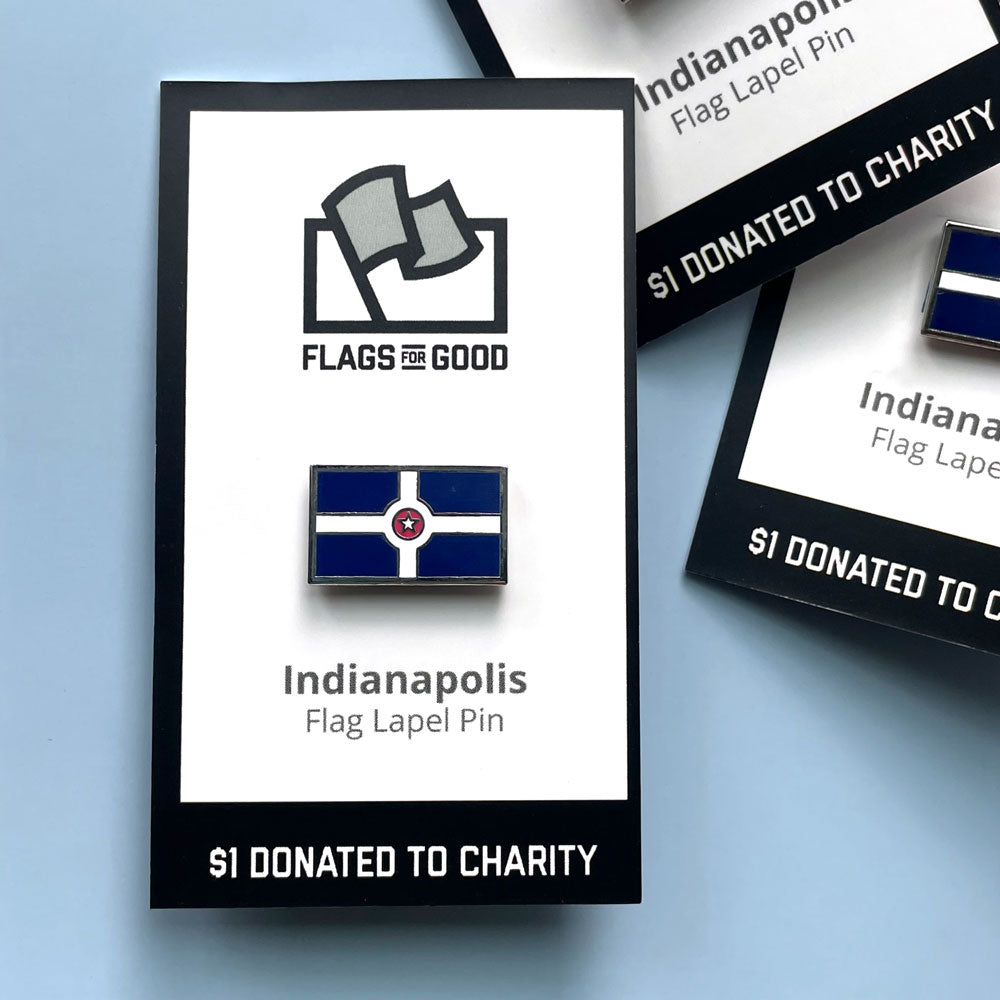 Indianapolis city flag lapel pin
