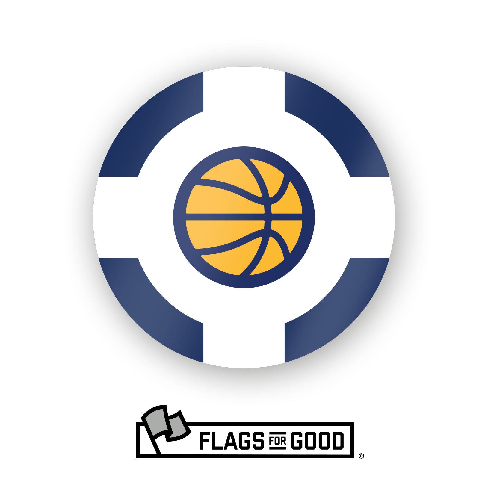 PREORDER Indianapolis Blue & Gold Basketball Sticker