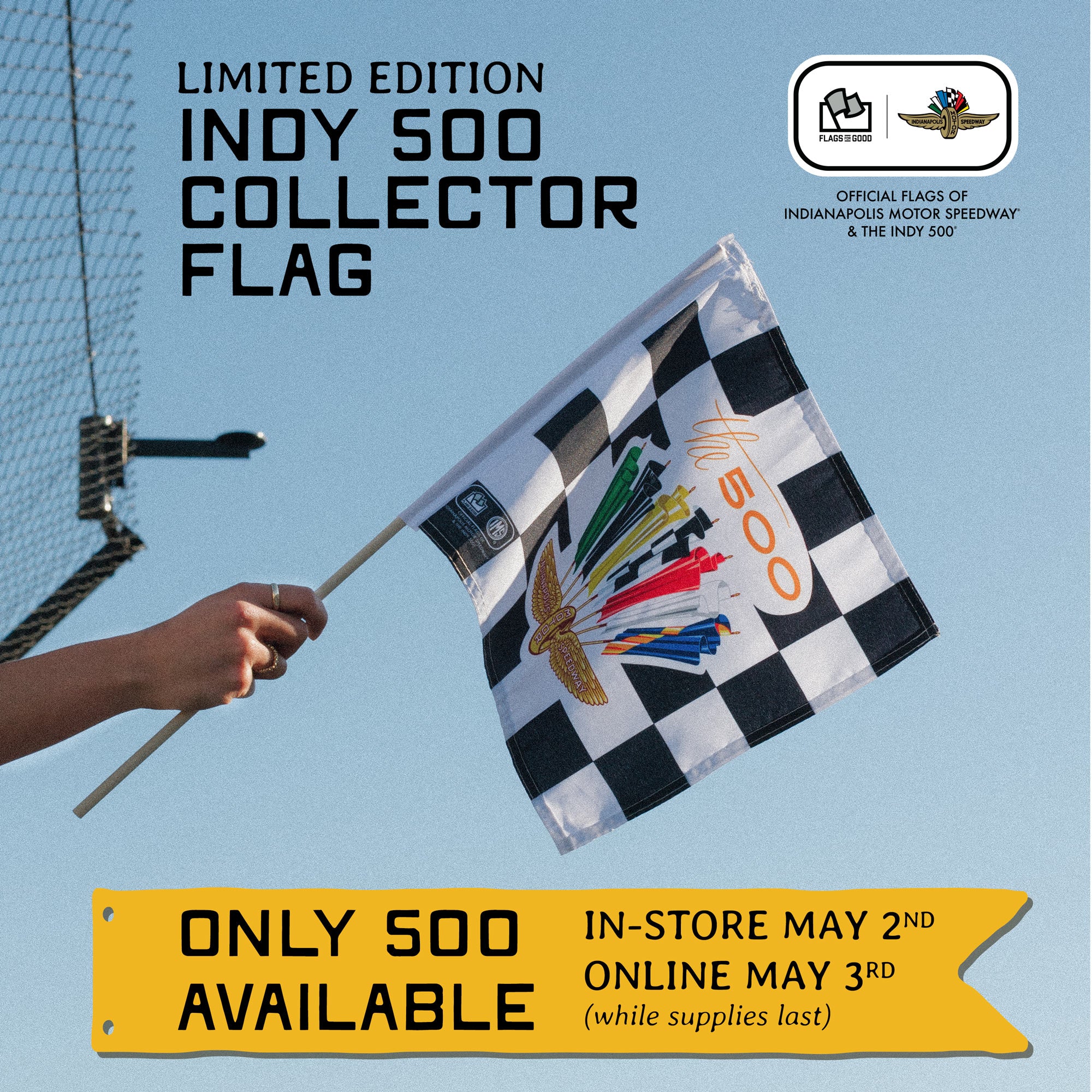 2026 Collector Indy 500 Hand Flag