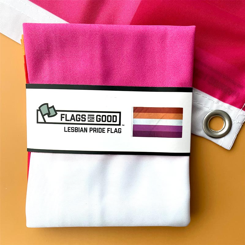 2x3 feet lesbian pride flag with grommets