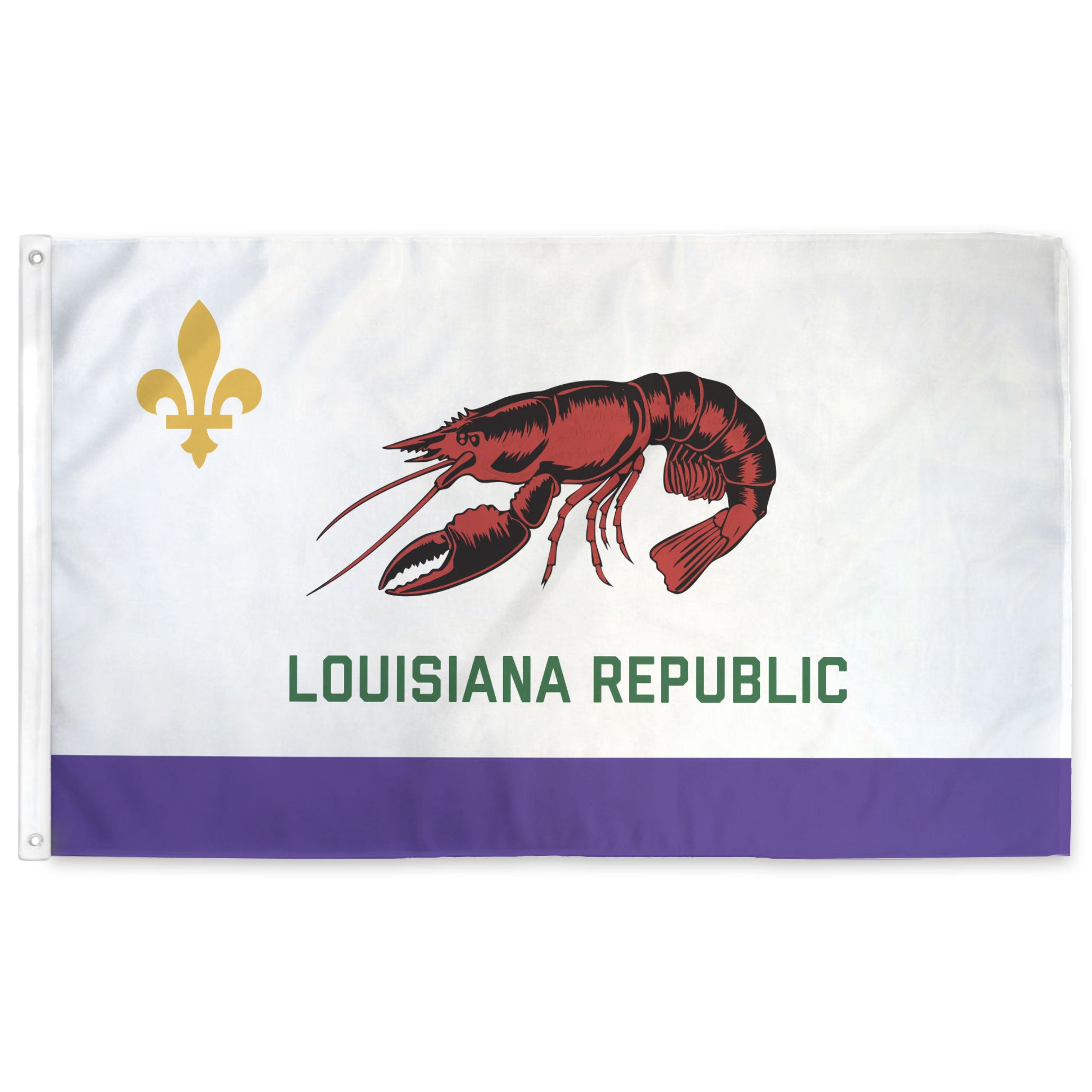 Louisiana Republic Crawfish Flag