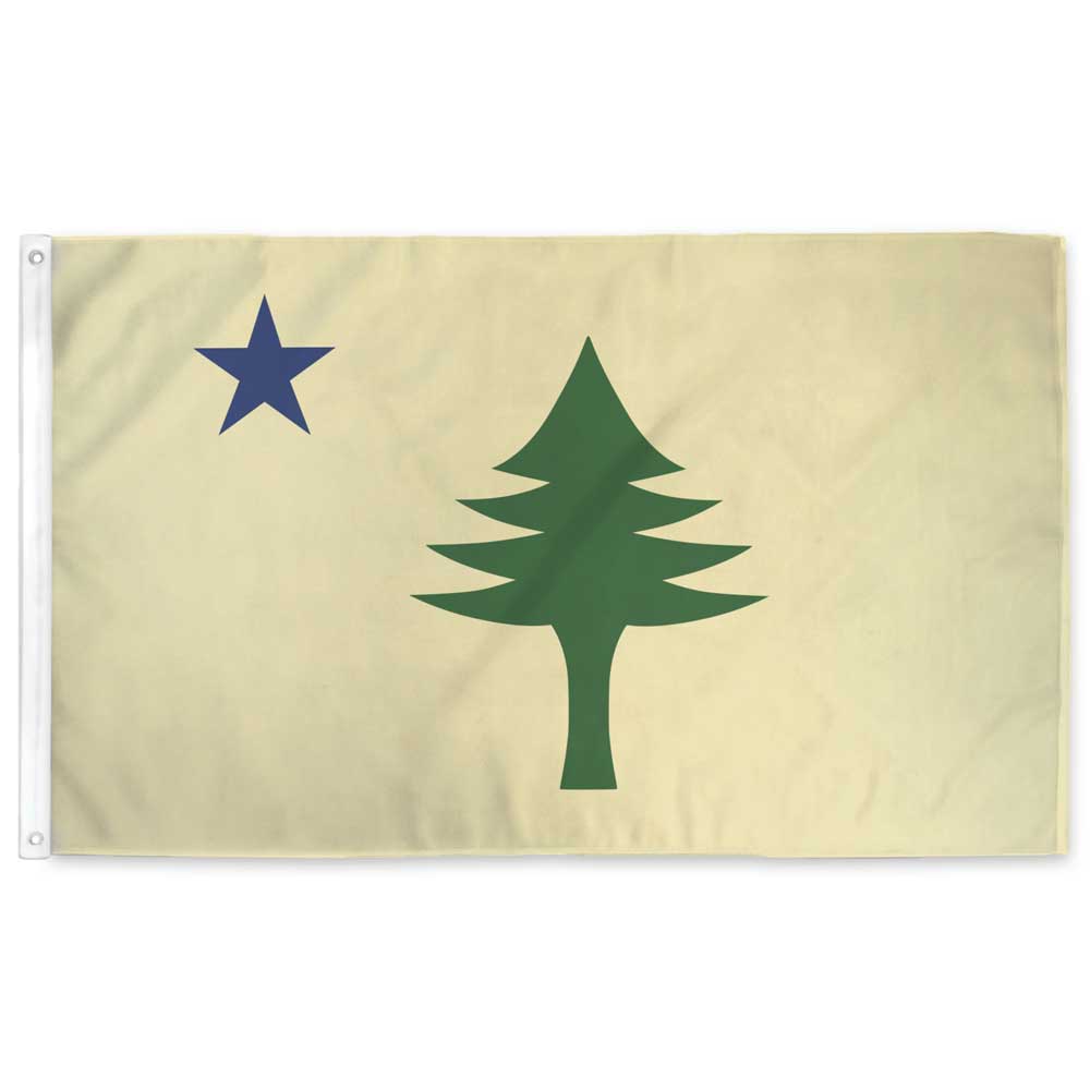 Maine 1901 Flag with Maritime Pine Tree