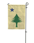 Maine 1901 garden flag with maritime tree produced by flags for good