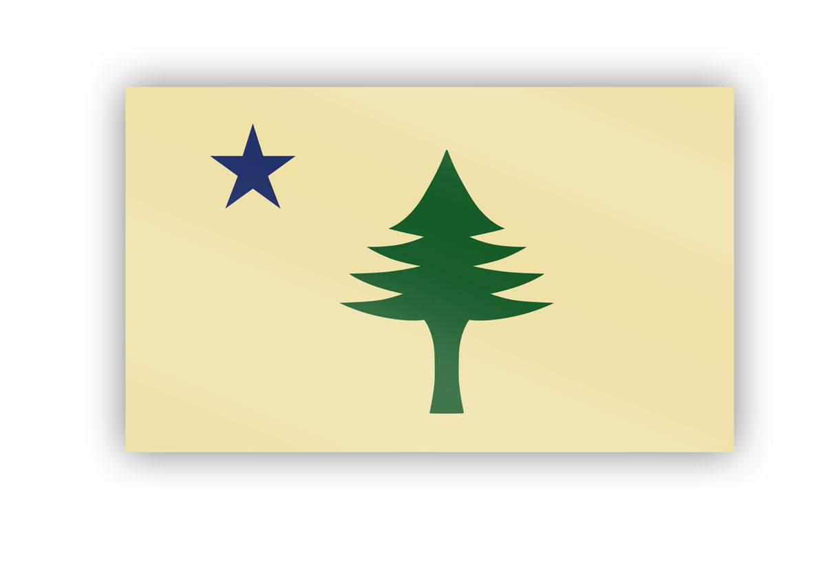 Maine Flag (1901) Sticker