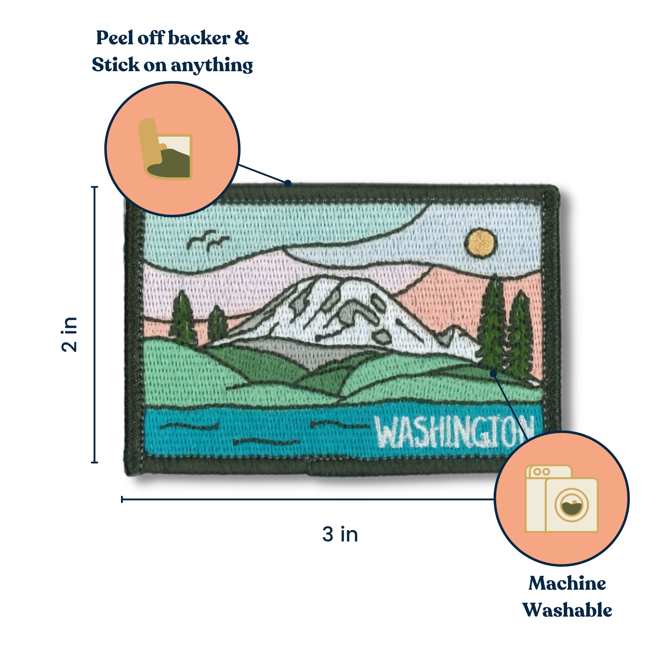 It's Rainier in Washington Stick-On Patch