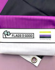 nonbinary 3ftx5ft single-sided pride flag produced by flags for good