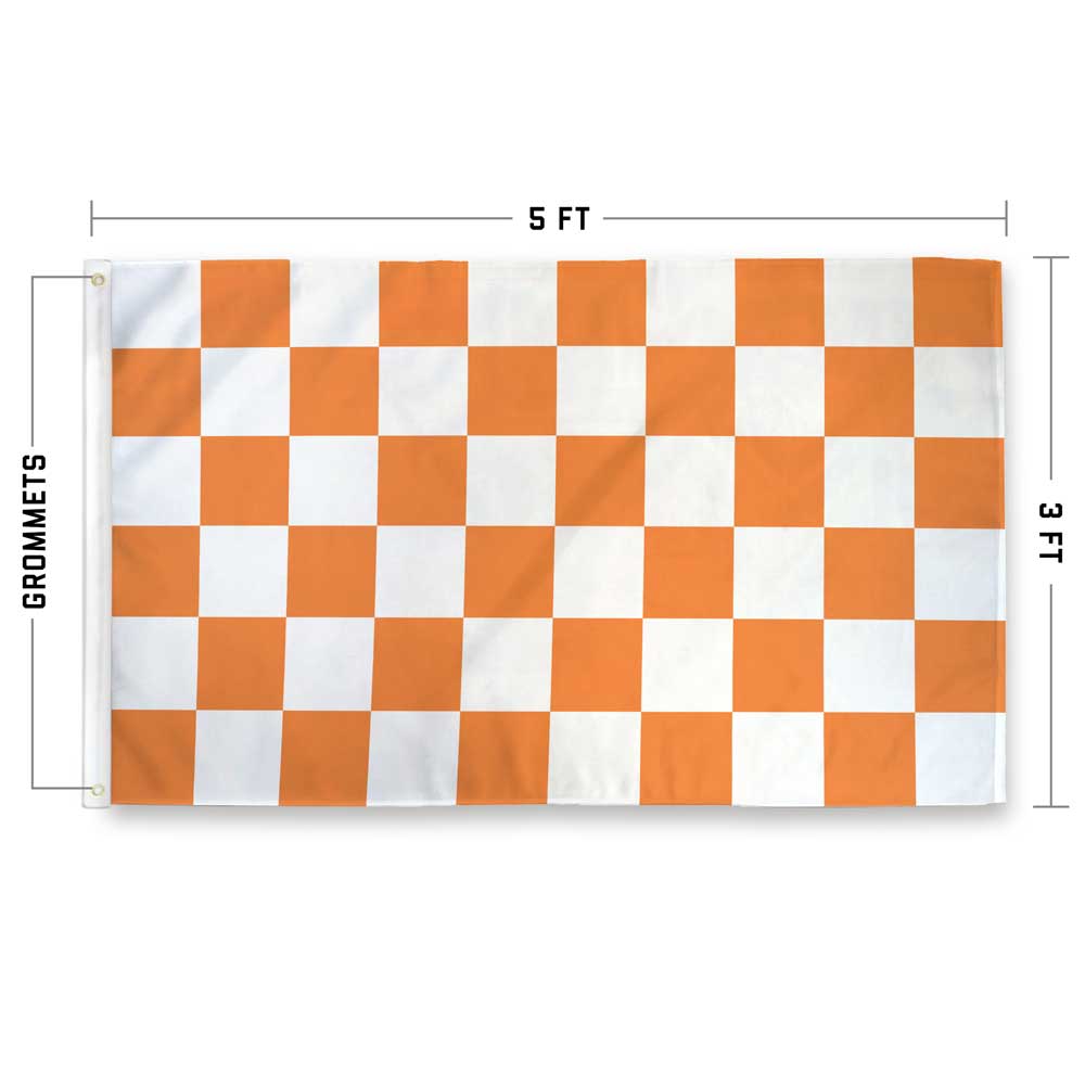 Orange Checkered Flag