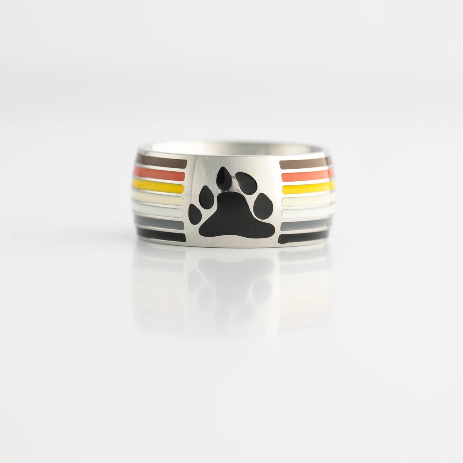 Bear Brotherhood Pride Ring | Stainless Steel Bear Pride Band Ring