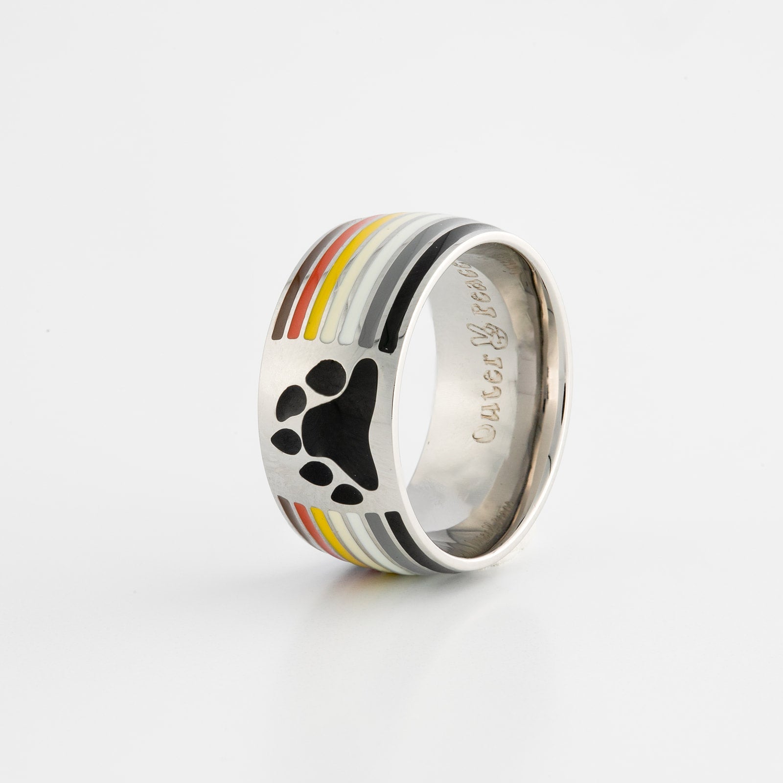 Bear Brotherhood Pride Ring | Stainless Steel Bear Pride Band Ring