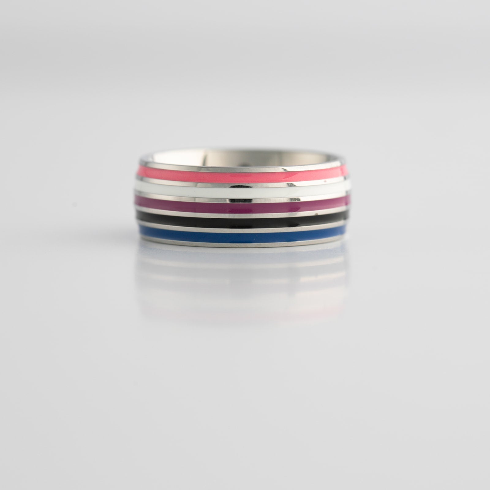 Genderfluid Pride Stainless Steel Ring