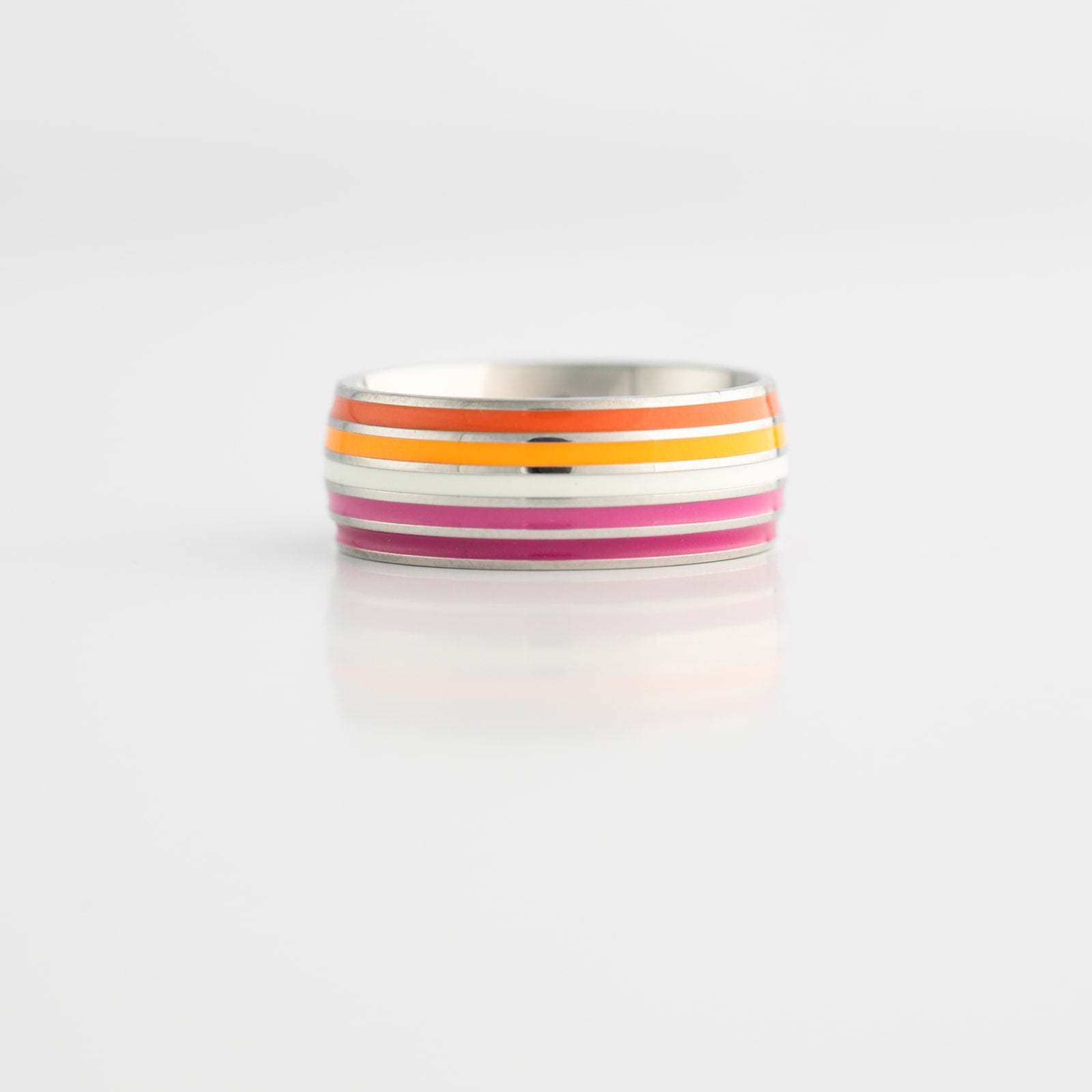 Lesbian Pride Ring Stainless Steel
