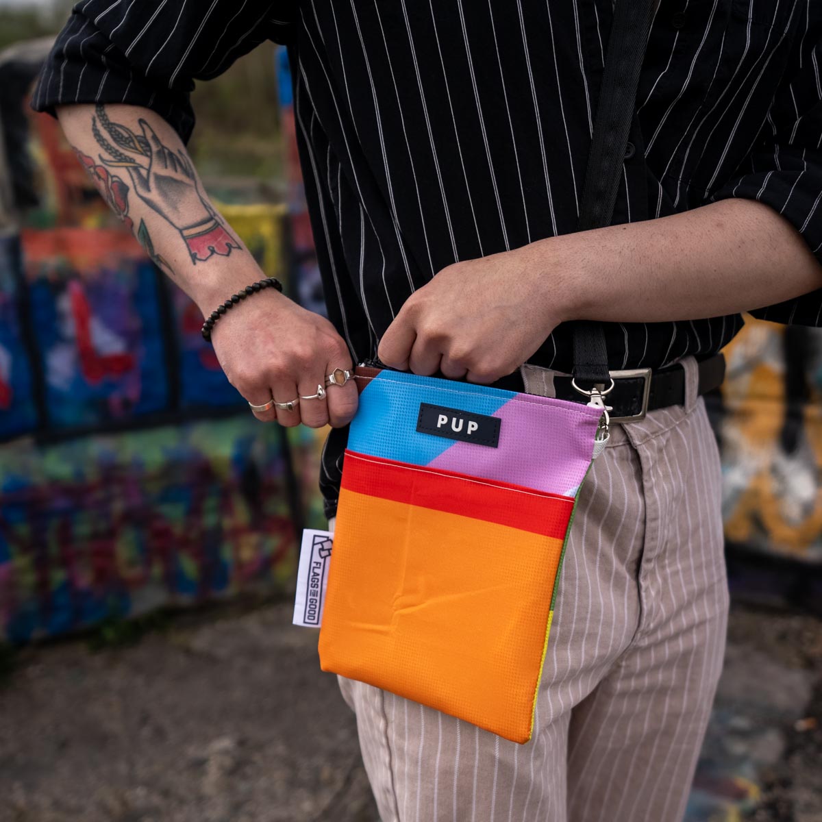 Progress Pride Flag Crossbody Bag