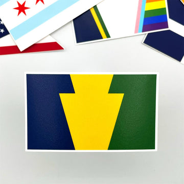 Pennsylvania keystone flag vinyl rectangle sticker