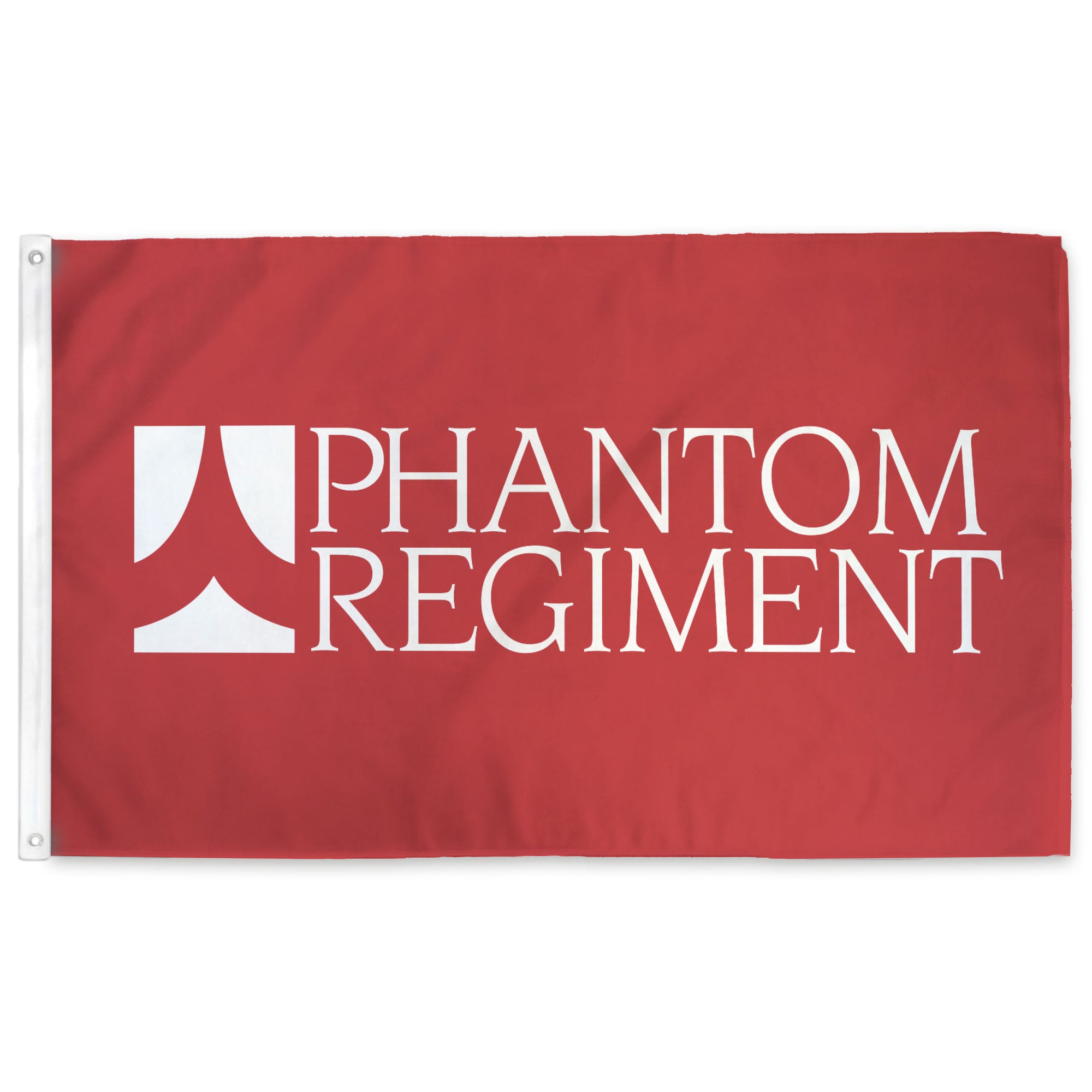Phantom Regiment Red Wordmark Flag