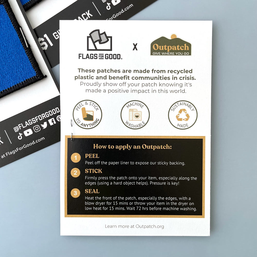 Peel and Stick Patch, Machine Washable, Sustainably Made