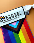 progress pride flag bunting packaging flat lay