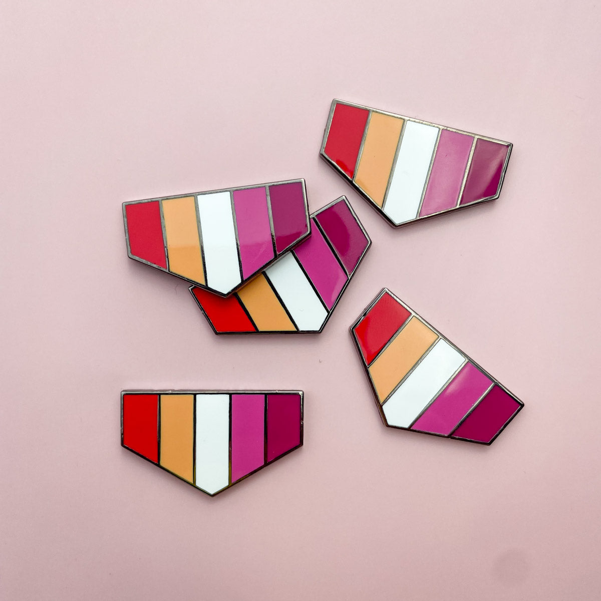 Pronoun + Pride Flag Interchangeable Magnetic Pin Set by Flags For Good | Lesbian Pride Flag Bottom Badges