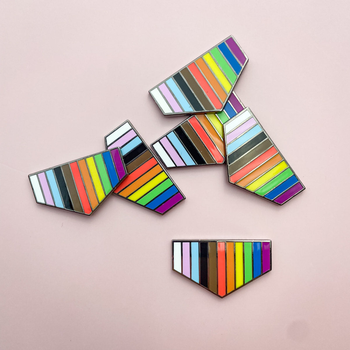 Pronoun + Pride Flag Interchangeable Magnetic Pin Set by Flags For Good | Rainbow Pride Flag Bottom Badges