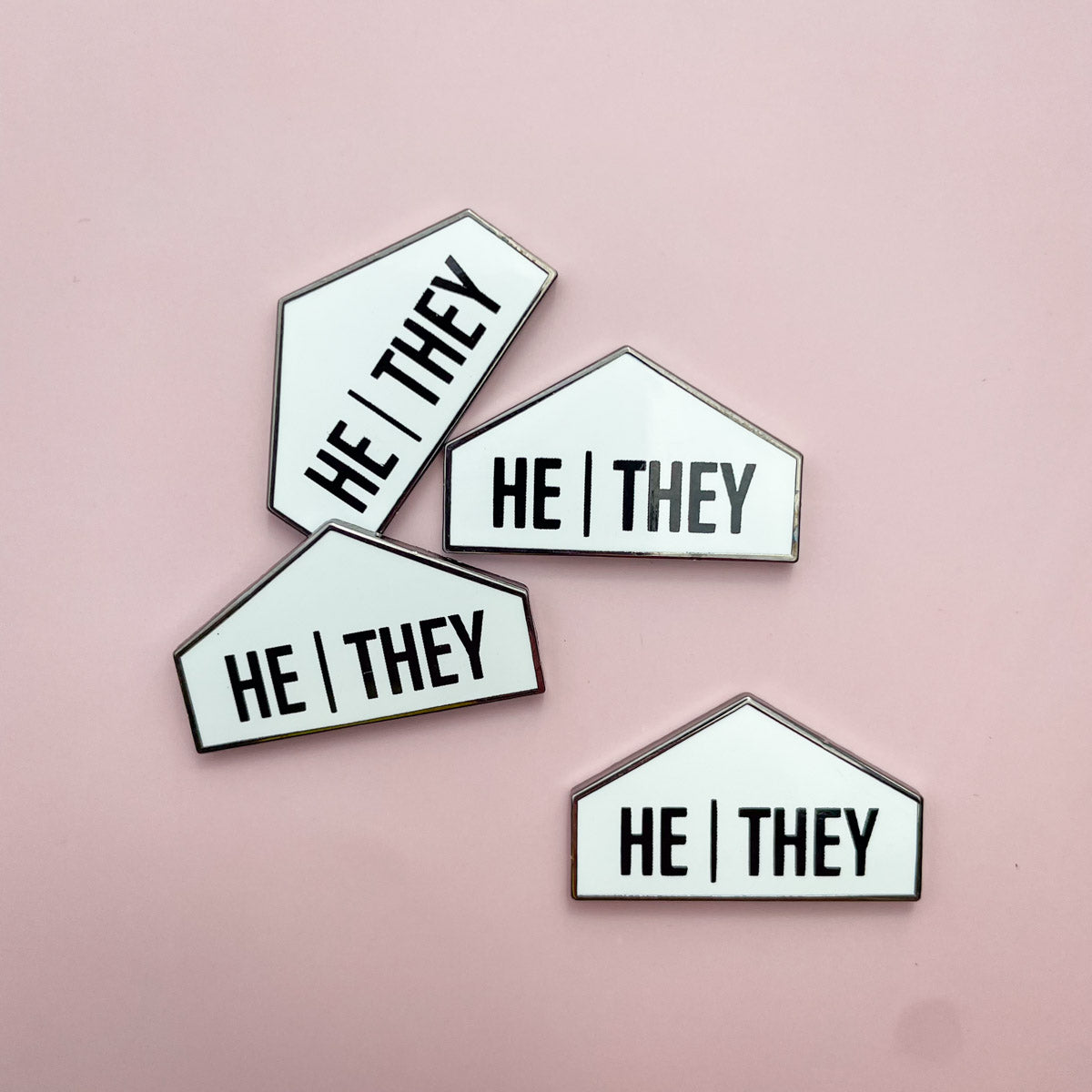 Pronoun + Pride Flag Interchangeable Magnetic Pin Set by Flags For Good | He They Pronoun Top Badges