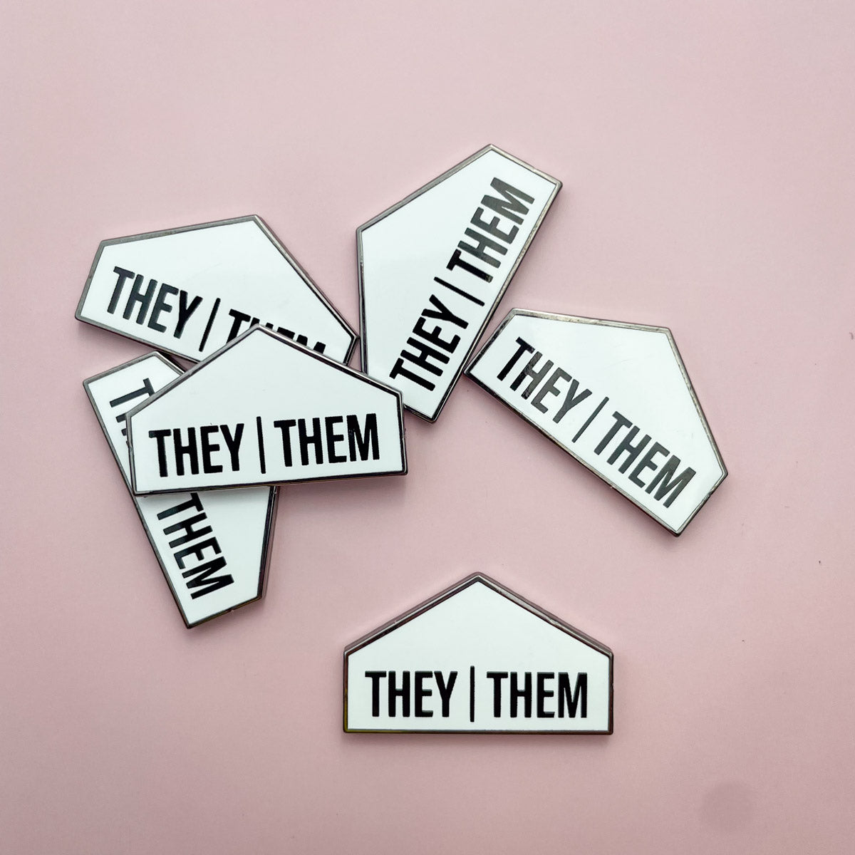 Pronoun + Pride Flag Interchangeable Magnetic Pin Set by Flags For Good | They Them Pronoun Badges