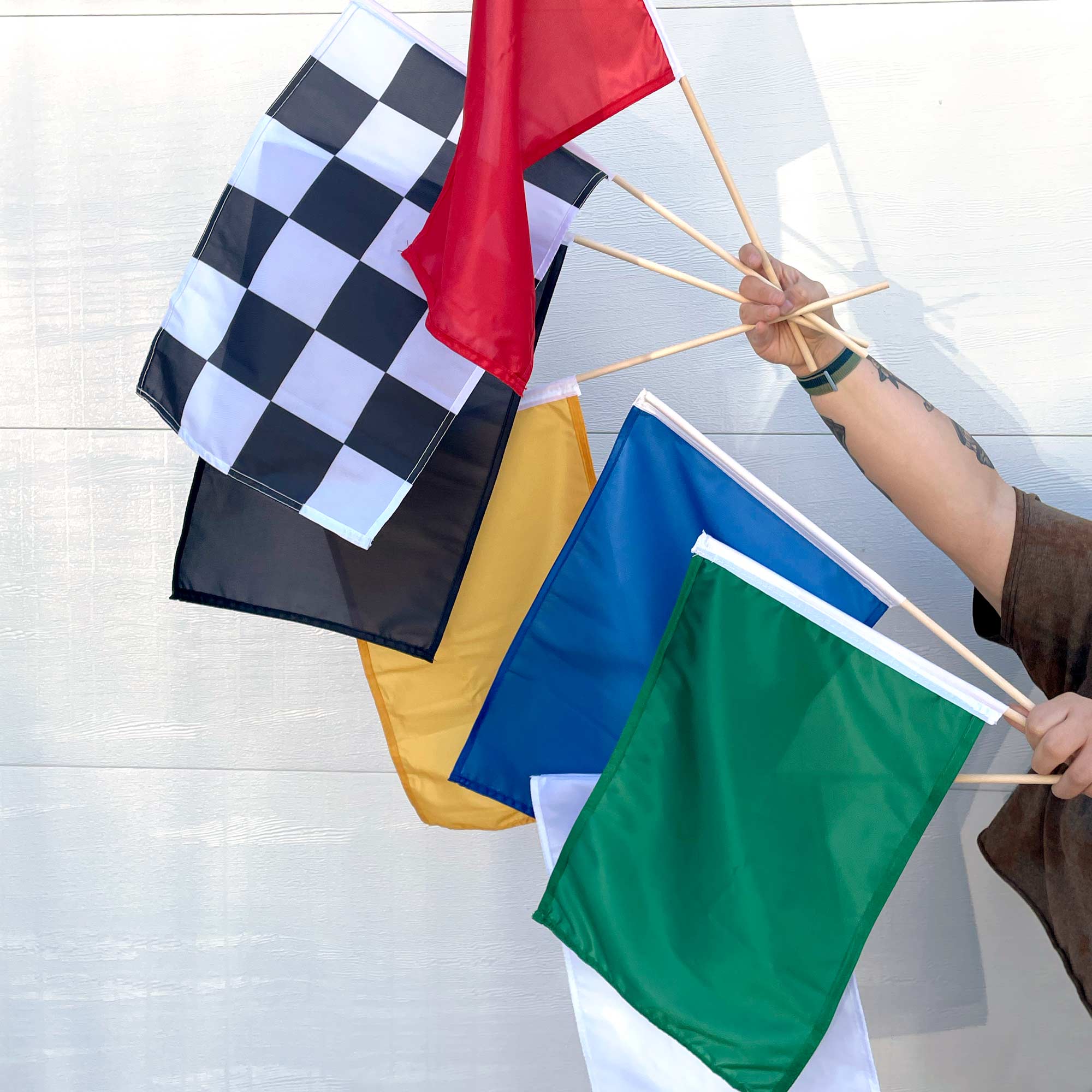 Racing Hand Flags - Set of 7