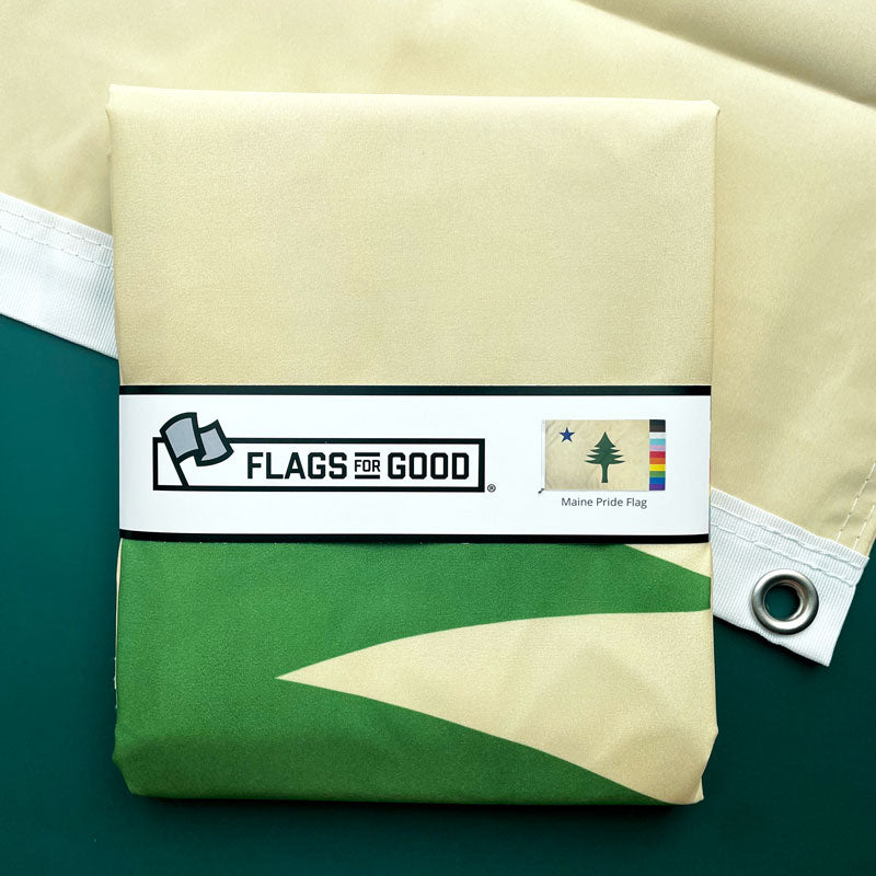 Rainbow Maine 1901 3ftx5ft double-sided flag by flags for good