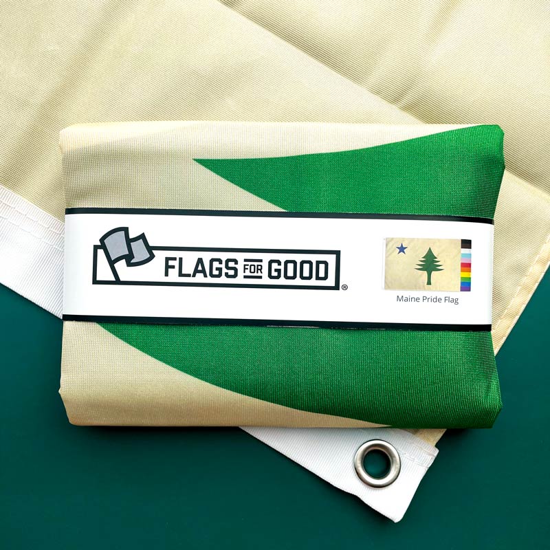 Rainbow Maine 1901 3ftx5ft single-sided flag by flags for good