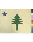 New Rainbow Maine Pride Flag with Progress fly edge by Flags for Good 