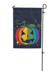 rainbow pumpkin garden flag