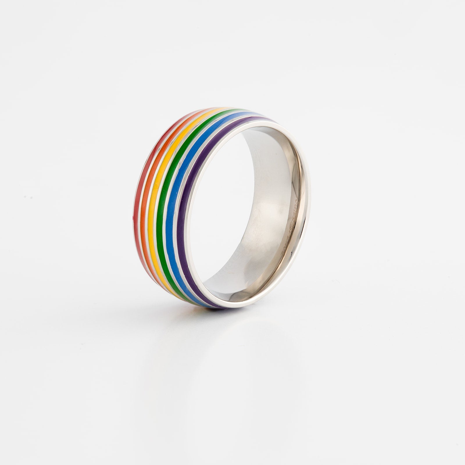 Rainbow Pride Ring | Stainless Steel Rainbow Band Ring