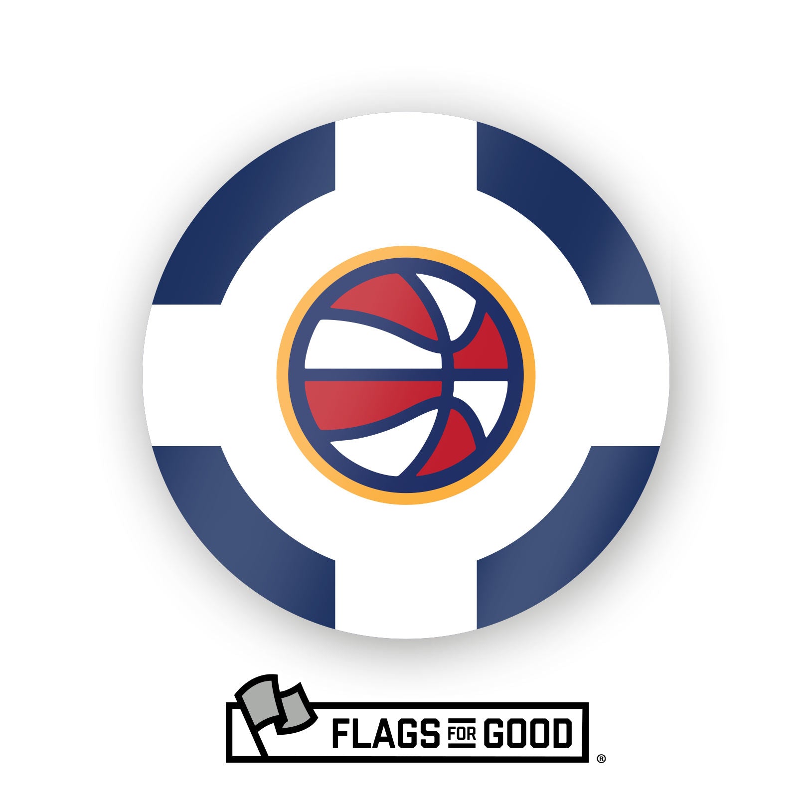 PREORDER Indianapolis Red & White Basketball Sticker