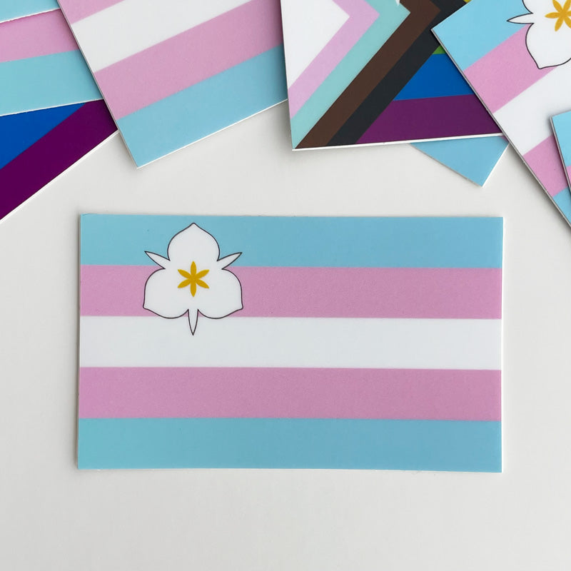 Transgender Salt Lake City Flag Vinyl Sticker