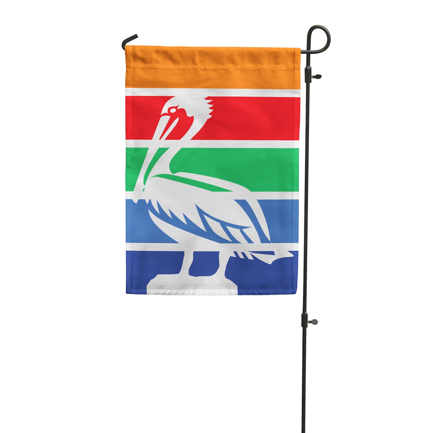 Garden flag of St. Petersburg Florida on a garden stake pole