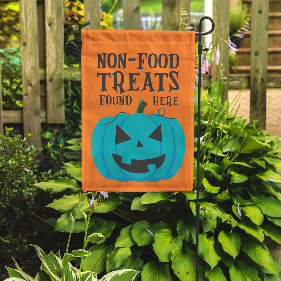 Teal Pumpkin Garden Flag