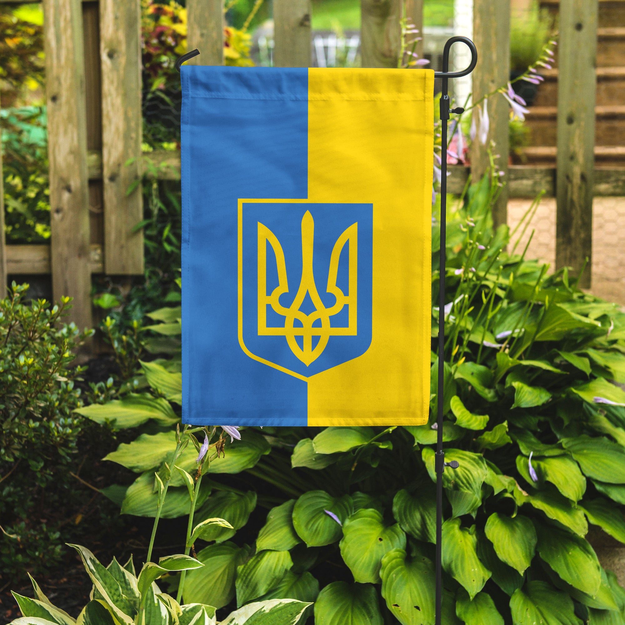 Ukraine + Tryzub Garden Flag PREORDER