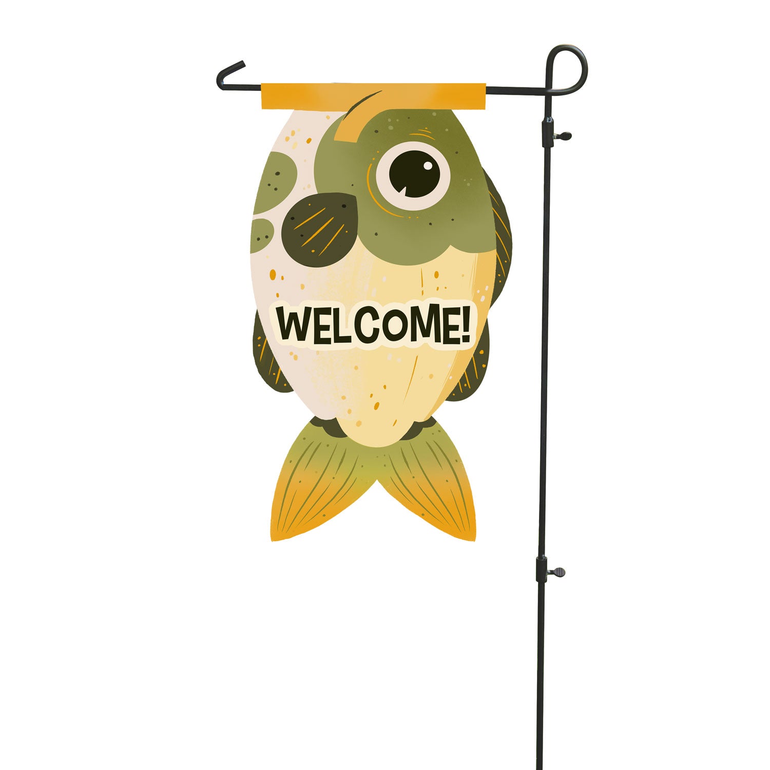 Welcome / Catch Ya Later Fish Garden Flag from Flags For Good